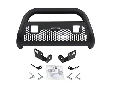 RC2 LR Bull Bar with Two Cube Light Mounting Brackets; Textured Black (03-05 RAM 2500)