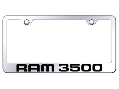 RAM 3500 Laser Etched License Plate Frame; Mirrored (Universal; Some Adaptation May Be Required)