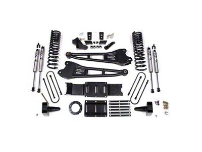 BDS 6-Inch Radius Arm Suspension Lift Kit with Fox Shocks for 6-Bolt Transfer Cases (19-23 4WD 6.7L RAM 3500 w/o Factory Overload Springs & Air Ride)