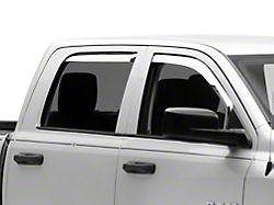 RAM Officially Licensed Element Chrome Window Visors; Channel Mount; Front and Rear (10-18 RAM 3500 Crew Cab, Mega Cab)