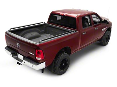 RAM Officially Licensed Locker Side Bed Rails; Black (03-18 RAM 3500 w/ 6.4-Foot Box)