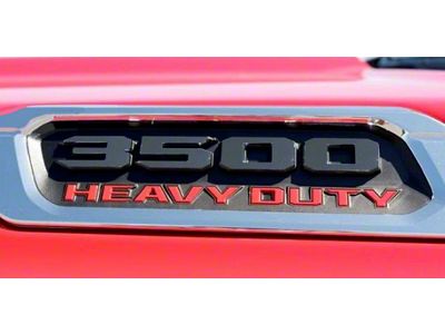 3500 Hood Numbers Overlay Decals; Lime Green (19-23 RAM 3500)
