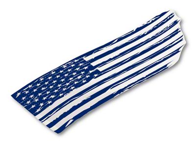 SpeedForm Tailgate Flag Distressed Wave Decal; Blue (Universal; Some Adaptation May Be Required)