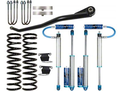 Carli Suspension 2.50-Inch Front Pintop Leveling System with KING 2.5 Remote Reservoir Shocks (13-23 4WD 6.7L RAM 3500 w/ Rear Leaf Springs)