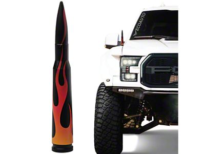 EcoAuto Bullet Antenna; Flames (11-23 F-250 Super Duty)