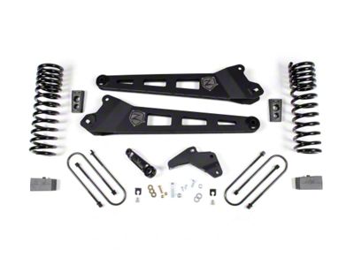 Zone Offroad 4.50-Inch Radius Arm Suspension Lift Kit with 2-Inch Rear Lift Blocks (13-18 4WD 6.7L RAM 3500 w/o Air Ride)