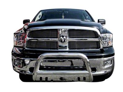 Bull Bar with Skid Plate; Stainless Steel (10-18 RAM 2500)