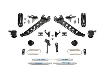 Fabtech 7-Inch Radius Arm Suspension Lift Kit with Coil Springs and Performance Shocks (13-18 4WD 6.7L RAM 3500 SRW w/o Air Ride)