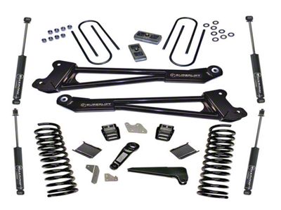 SuperLift 4-Inch Radius Arm Suspension Lift Kit with SuperLift Shocks (13-18 4WD 6.7L RAM 3500 w/o Air Ride)