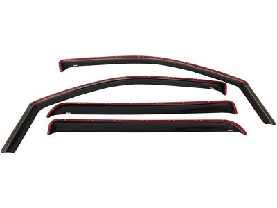 In-Channel Window Deflectors; Front and Rear; Smoke (10-23 RAM 3500 Crew Cab, Mega Cab)