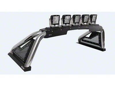 Sport Bar 2.0 Roll Bar with Power Actuated Retractable Light Mount; Polished (20-23 Silverado 2500 HD)