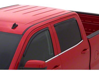 In-Channel Ventvisor Window Deflectors; Front and Rear; Dark Smoke (15-19 Silverado 3500 HD Crew Cab)
