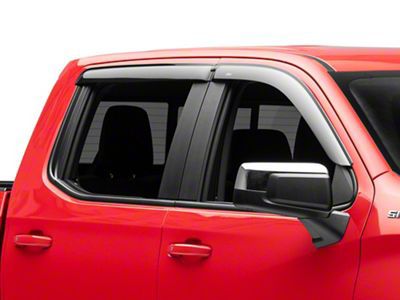 Ventvisor Window Deflectors; Front and Rear; Dark Smoke (20-23 Silverado 3500 HD Crew Cab)