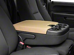 RedRock Replacement Leather Center Console Cover Only; Tan (07-14 Silverado 3500 HD)