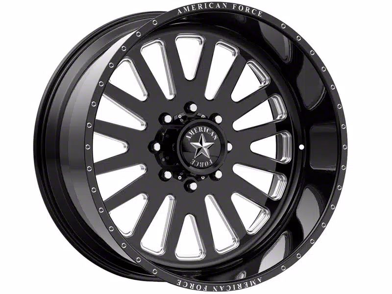 American Force F-250 Super Duty F20 Atom SS Gloss Black Machined 8-Lug ...