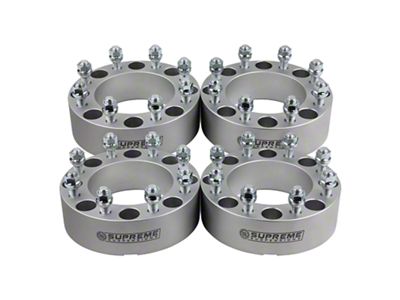 Supreme Suspensions 1.50-Inch Pro Billet Wheel Spacers; Silver; Set of Four (11-23 F-350 Super Duty SRW)