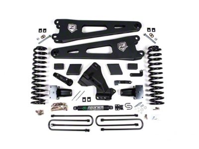 Zone Offroad 4-Inch Radius Arm Suspension Lift Kit with FOX Shocks (20-21 6.7L Powerstroke F-350 Super Duty DRW)