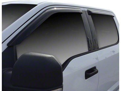 Tape-On Window Deflectors; Front and Rear; Smoke (17-23 F-350 Super Duty SuperCrew)