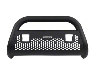 RC2 LR Bull Bar with Two Cube Light Mounting Brackets; Textured Black (17-22 F-250 Super Duty)