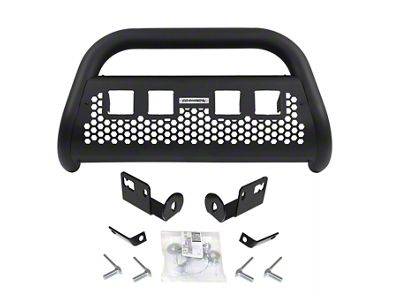 RC2 LR Bull Bar with Four Cube Light Mounting Brackets; Textured Black (17-22 F-250 Super Duty)