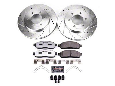 PowerStop Z36 Extreme Truck and Tow 6 or 7-Lug Brake Rotor and Pad Kit; Front (04-08 4WD F-150)