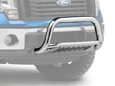 Barricade 3-Inch Bull Bar with Skid Plate; Stainless Steel (11-23 2.7L/3.5L EcoBoost F-150, Excluding Raptor)