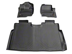 Weathertech DigitalFit Front and Rear Floor Liners; Black (15-23 F-150 SuperCab, SuperCrew)