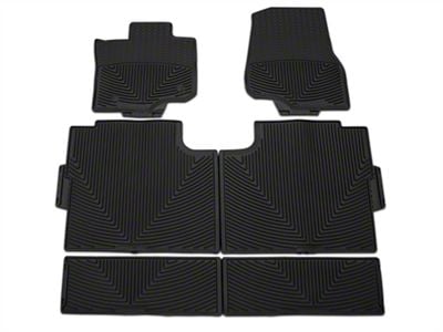 Weathertech All-Weather Front, Rear and Under Rear Seat Rubber Floor Mats; Black (15-23 F-150 SuperCrew)