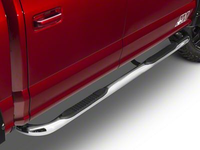 Barricade 3-Inch 90 Degree Bent End Side Step Bars; Stainless Steel (15-23 F-150)