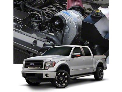 Procharger High Output Intercooled Supercharger Complete Kit with P-1SC-1; Satin Finish (11-14 5.0L F-150)