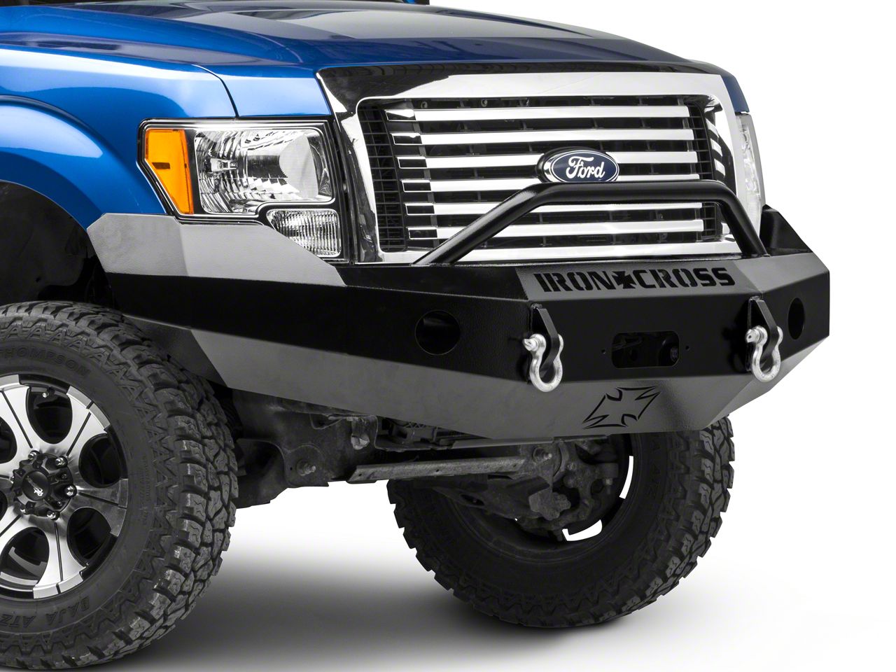 Iron Cross Automotive F-150 Heavy Duty Push Bar Front Bumper; Gloss 