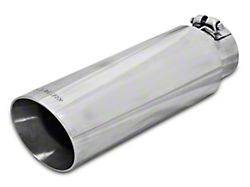 Flowmaster 3.50 or 4-Inch Angle Cut Exhaust Tip; Polished (Fits 2.50 to 3-Inch Tailpipe)