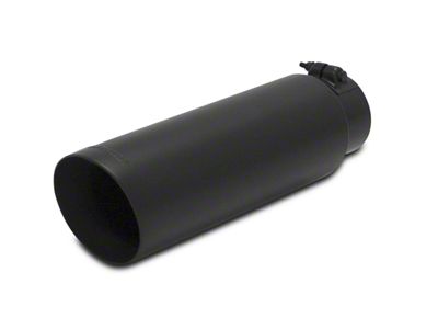 Flowmaster 3.50 or 4-Inch Angle Cut Exhaust Tip; Black (Fits 2.50 to 3-Inch Tailpipe)