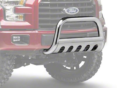 Barricade 3-Inch Bull Bar with Skid Plate; Stainless Steel (04-23 F-150, Excluding EcoBoost & Raptor)