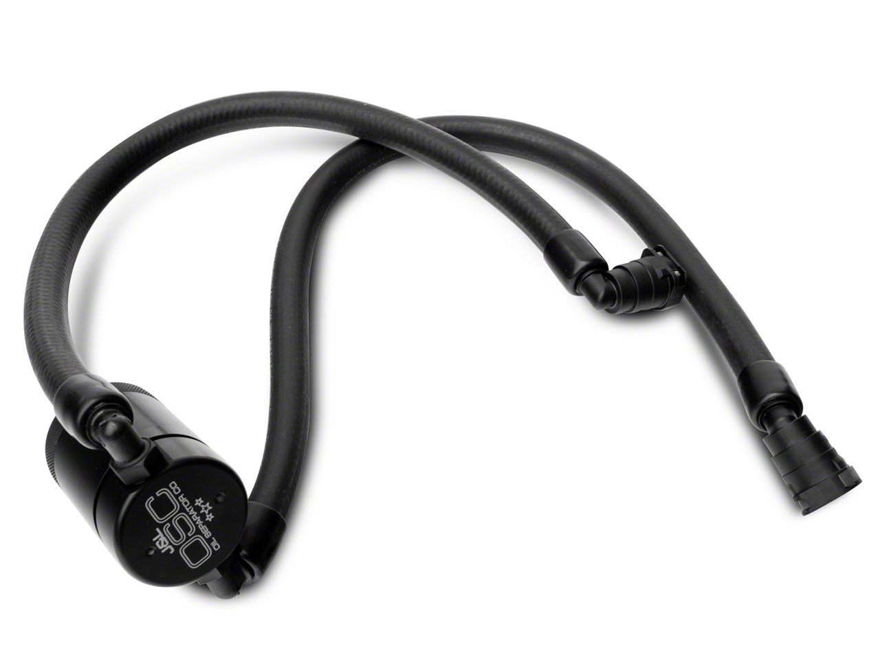 J&L 3.0 Oil Separator; Black Anodized; Passenger Side (11-23 2.7L/3.5L EcoBoost, 5.0L F-150)