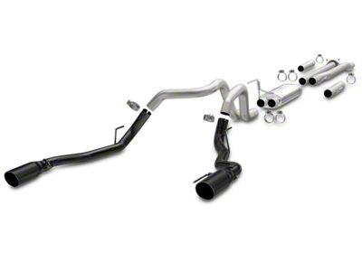 Magnaflow Street Series Dual Exhaust System with Black Tips; Rear Exit (17-20 F-150 Raptor)