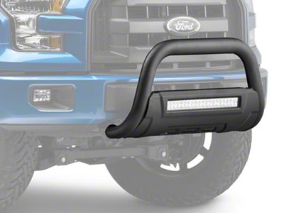 Barricade HD Bull Bar with Skid Plate and 20-Inch Dual-Row LED Light Bar; Textured Black (04-23 F-150, Excluding Raptor)