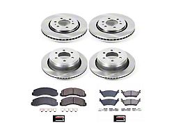 PowerStop OE Replacement 6-Lug Brake Rotor and Pad Kit; Front and Rear (09-20 2WD/4WD F-150)