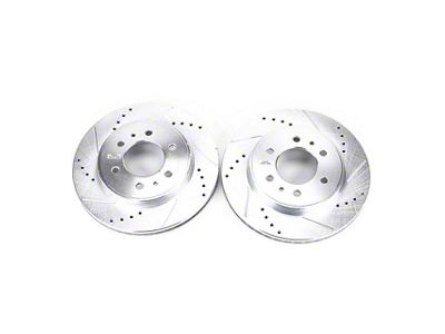 PowerStop Evolution Cross-Drilled and Slotted 6-Lug Rotors; Front Pair (09-20 2WD/4WD F-150)