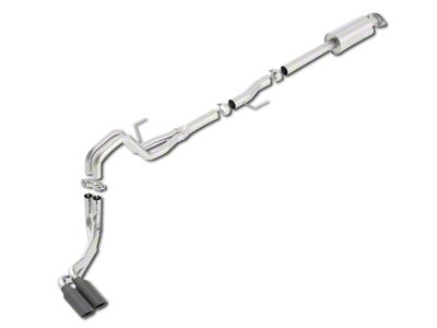 Borla ATAK Dual Exhaust System with Black Chrome Tips; Same Side Exit (15-20 5.0L F-150)
