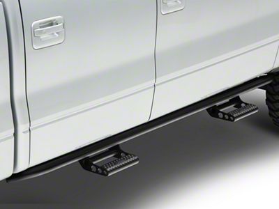 N-Fab Cab Length RKR Side Rails with Detachable Steps; Textured Black (09-14 F-150 SuperCrew, Excluding Raptor)