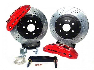 Baer Extreme+ Front Big Brake Kit with 2-Piece Rotors; Red Calipers (09-13 F-150)