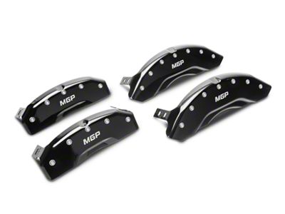 MGP Black Caliper Covers with MGP Logo; Front and Rear (Late 09-20 F-150)