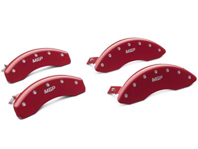 MGP Red Caliper Covers with MGP Logo; Front and Rear (Late 09-20 F-150)
