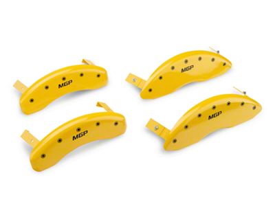 MGP Yellow Caliper Covers with MGP Logo; Front and Rear (04-20 F-150)
