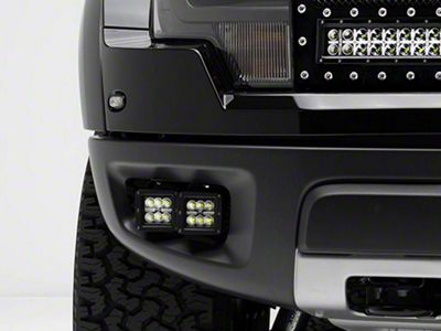 ZRoadz Four 3-Inch LED Light Cubes Fog Light Mounting Brackets (10-14 F-150 Raptor)