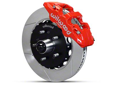 Wilwood AERO6 Front Big Brake Kit with Slotted Rotors; Red Calipers (97-03 2WD F-150)