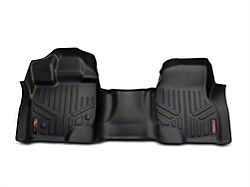Rough Country Heavy Duty Front Over the Hump Floor Mats; Black (15-23 F-150)