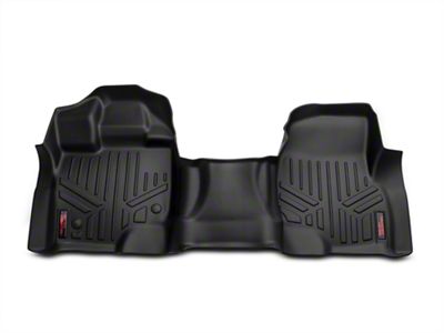 Rough Country Heavy Duty Front Over the Hump Floor Mats; Black (15-23 F-150)