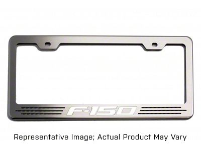 Illuminated License Plate Frame with F-150 Logo; White (Universal; Some Adaptation May Be Required)